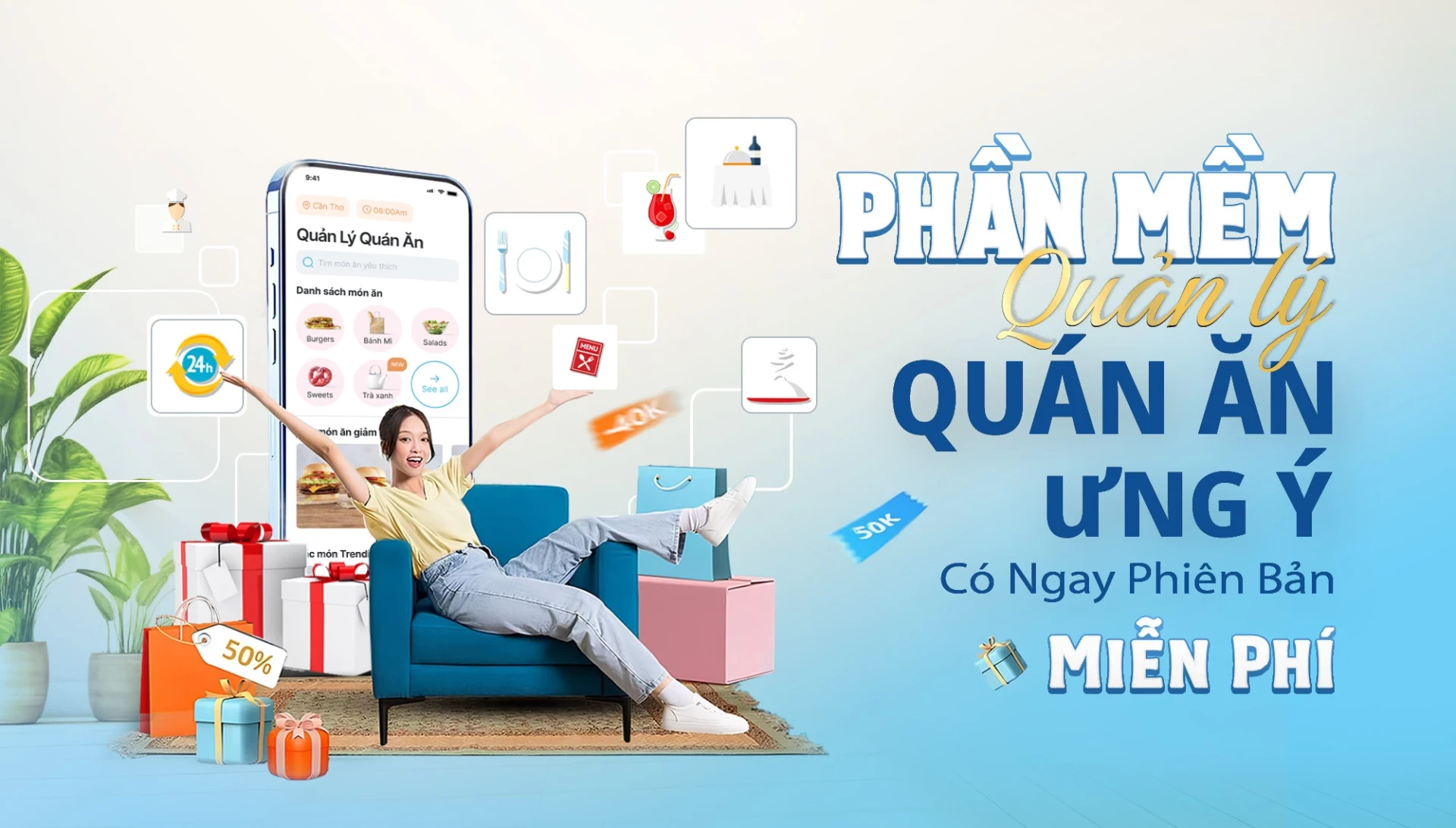 Phần mềm quản lý quán ăn ưng ý - Có ngay phiên bản miễn phí